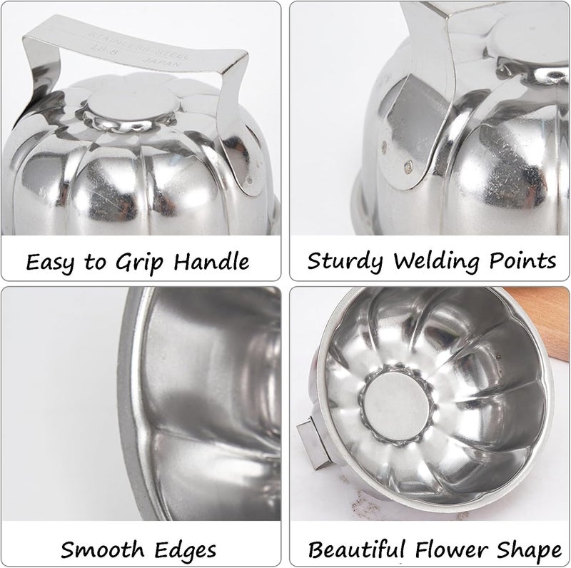 Eonenomi Professional Stainless Steel Flower Shape Fried Rice Press Mold - for Egg Fried Rice, Sushi, Omurice & DIY Plating, Perfect for Home and Restaurant Decoration - Image 2